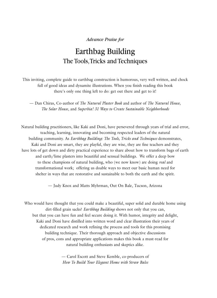 image for page Earthbag building the tools tricks and techniques