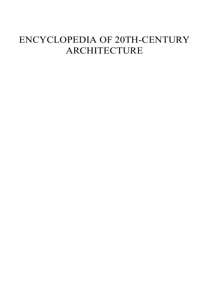 Encyclopedia of 20th-century architecture