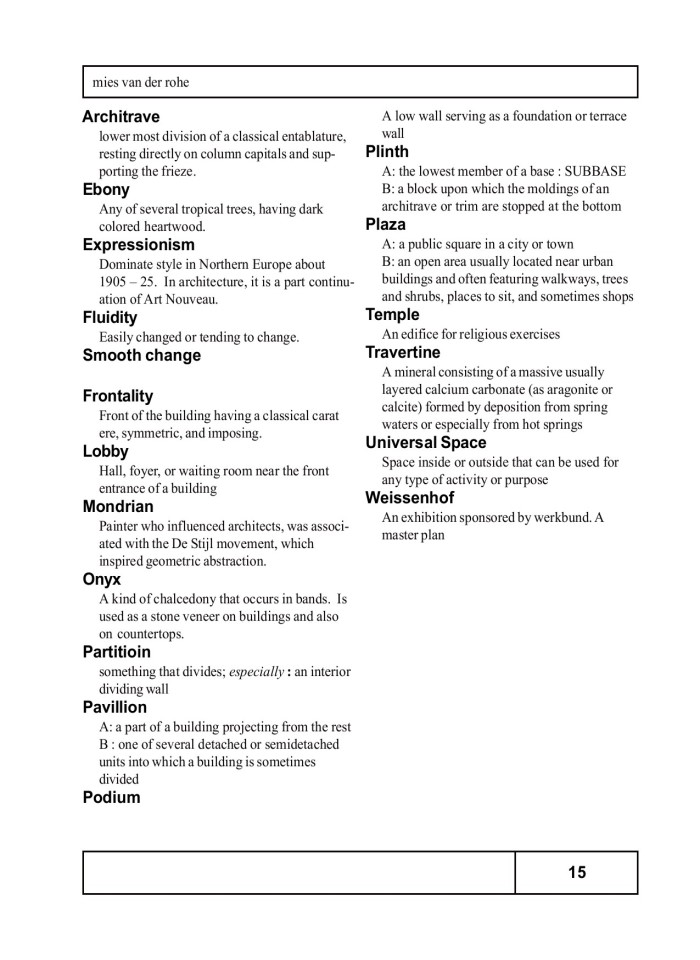 image for page Introduction To Architecture Architectural Dictionary of Terms, Movements and Architects