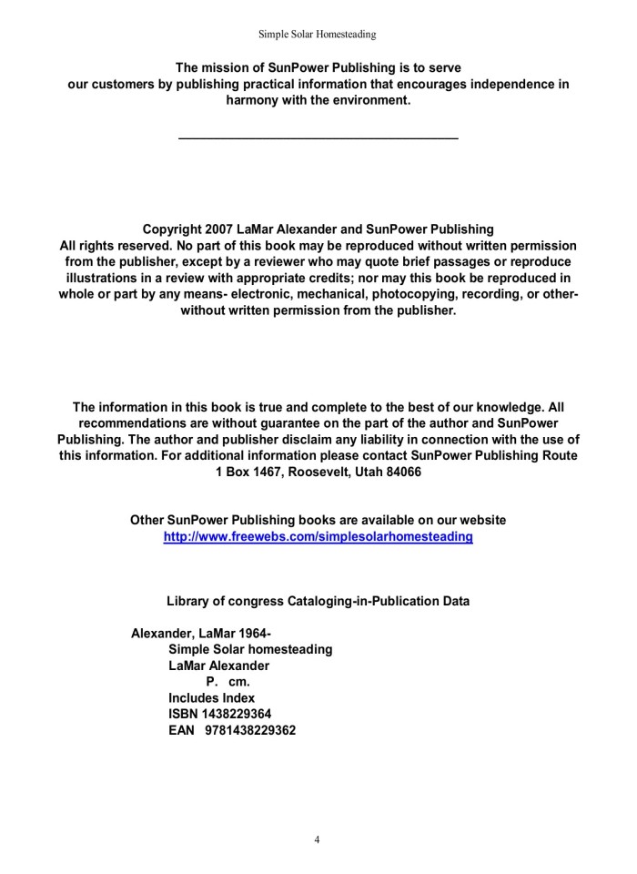 image for page Simple Solar Homesteading