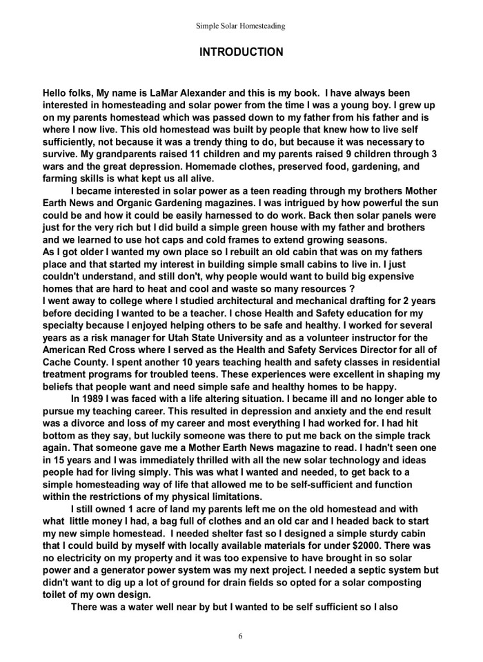 image for page Simple Solar Homesteading