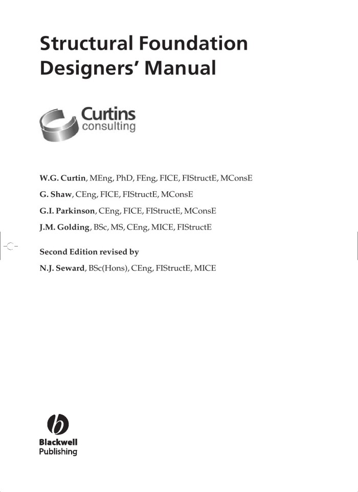 Structural Foundation Designers’ Manual