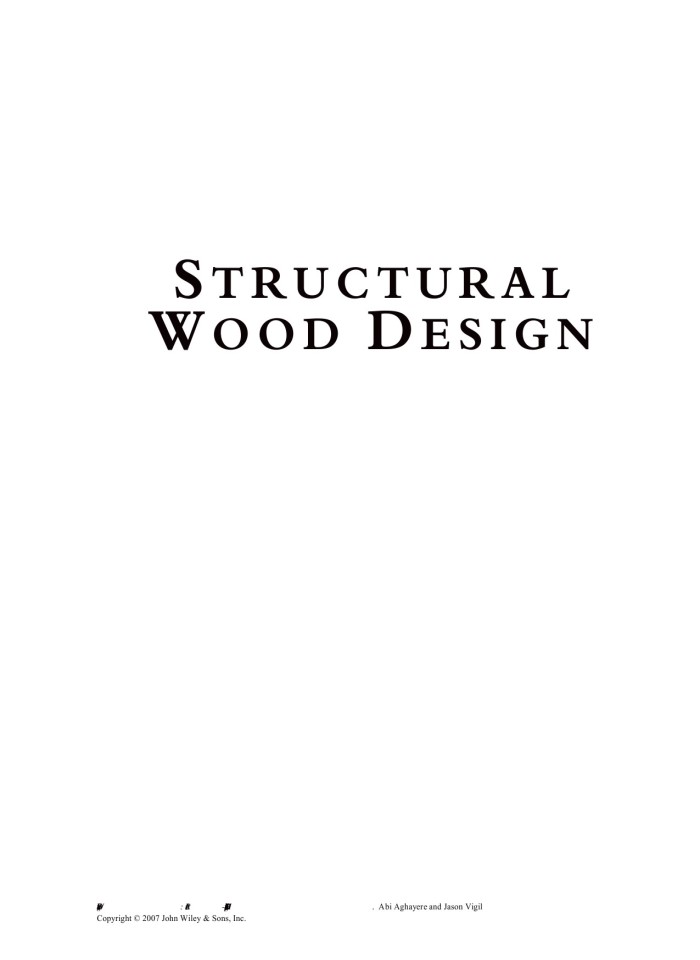 Structural wood design a practice oriented approach using the asd method