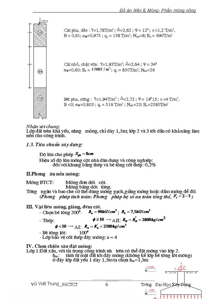 image for page Đồ án Nền & Móng- Phần móng nông