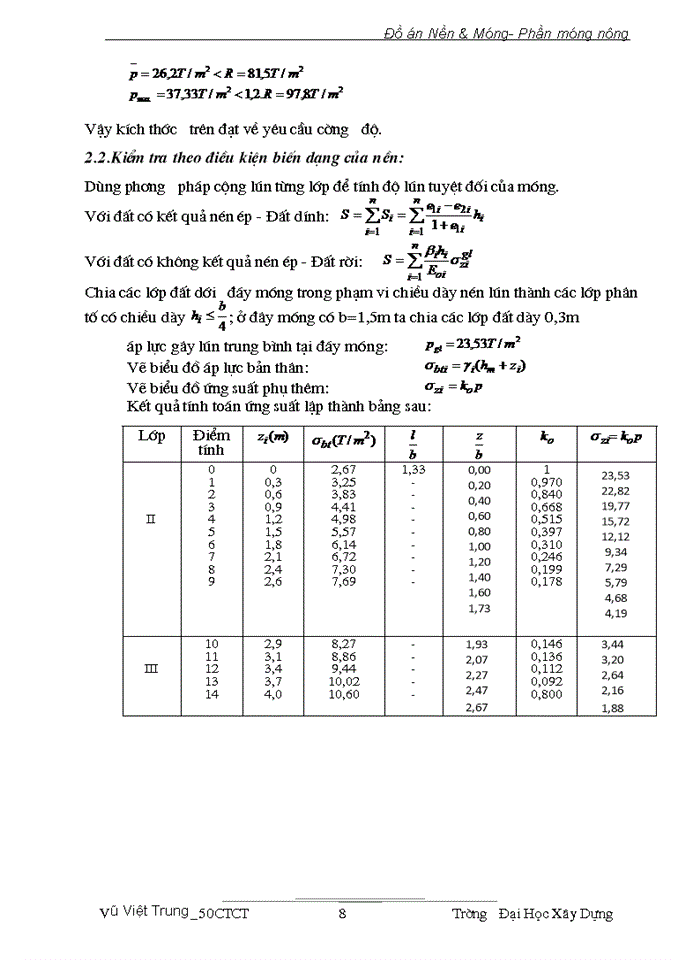 image for page Đồ án Nền & Móng- Phần móng nông