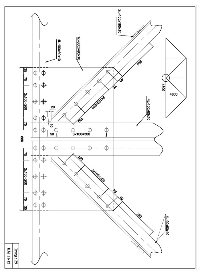image for page Bản vẽ kết cấu thép - nút dàn thép
