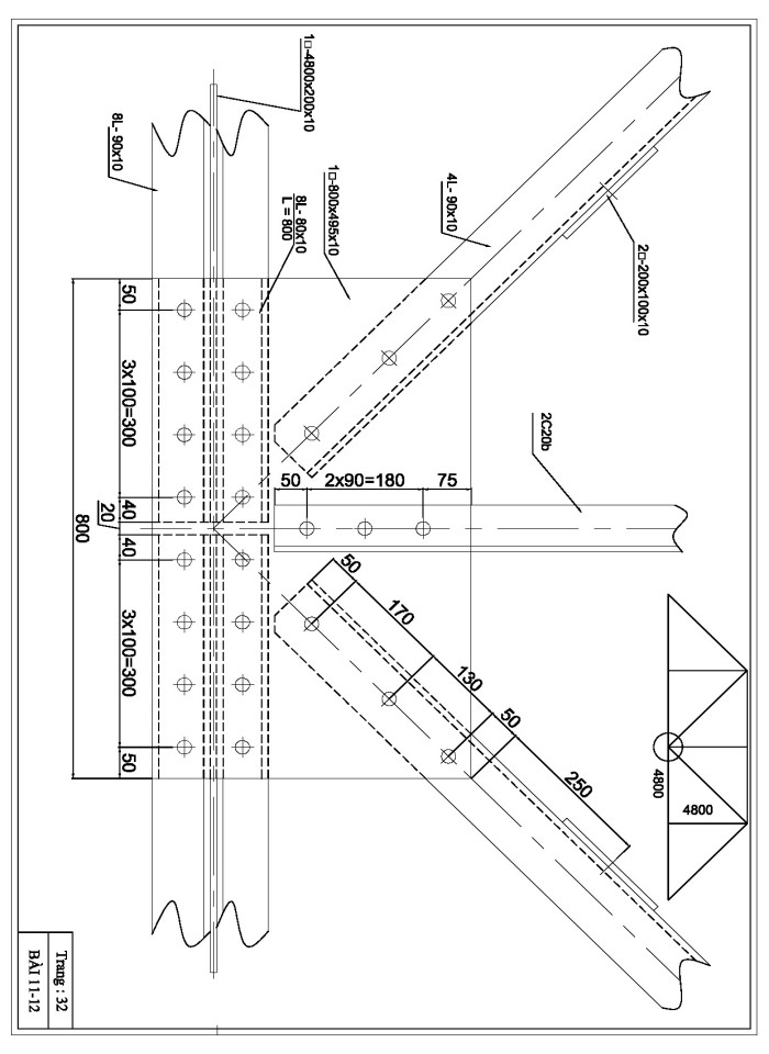 image for page Bản vẽ kết cấu thép - nút dàn thép