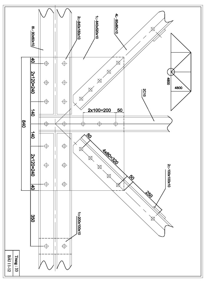 image for page Bản vẽ kết cấu thép - nút dàn thép