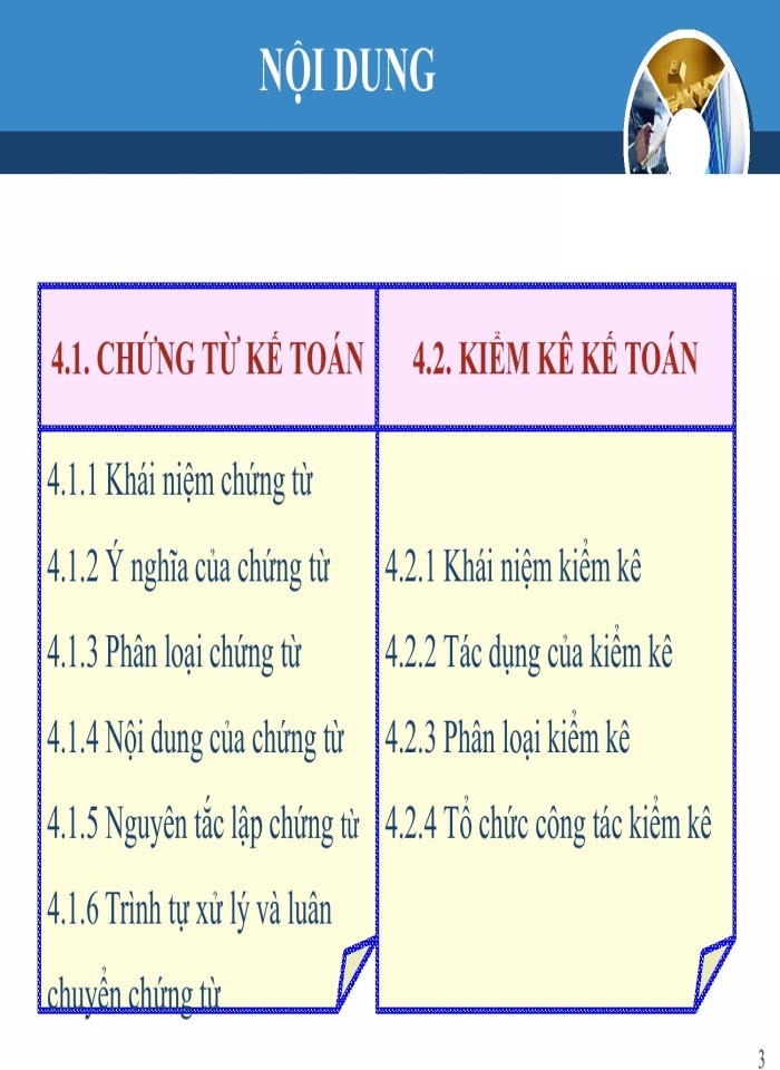image for page Chứng từ kế toán và kiểm kê