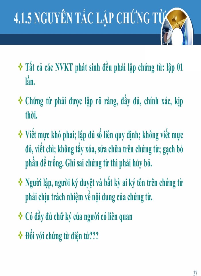 image for page Chứng từ kế toán và kiểm kê
