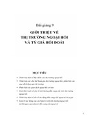 Giới thiệu về thị trường ngoại hối và tỷ giá hối đoái