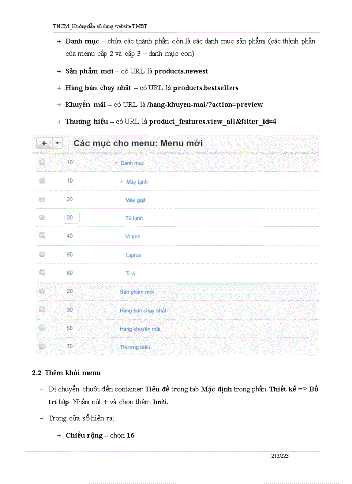 image for page Hướng dẫn cài đặt, thiết kế, quản trị website thương mại điện tử