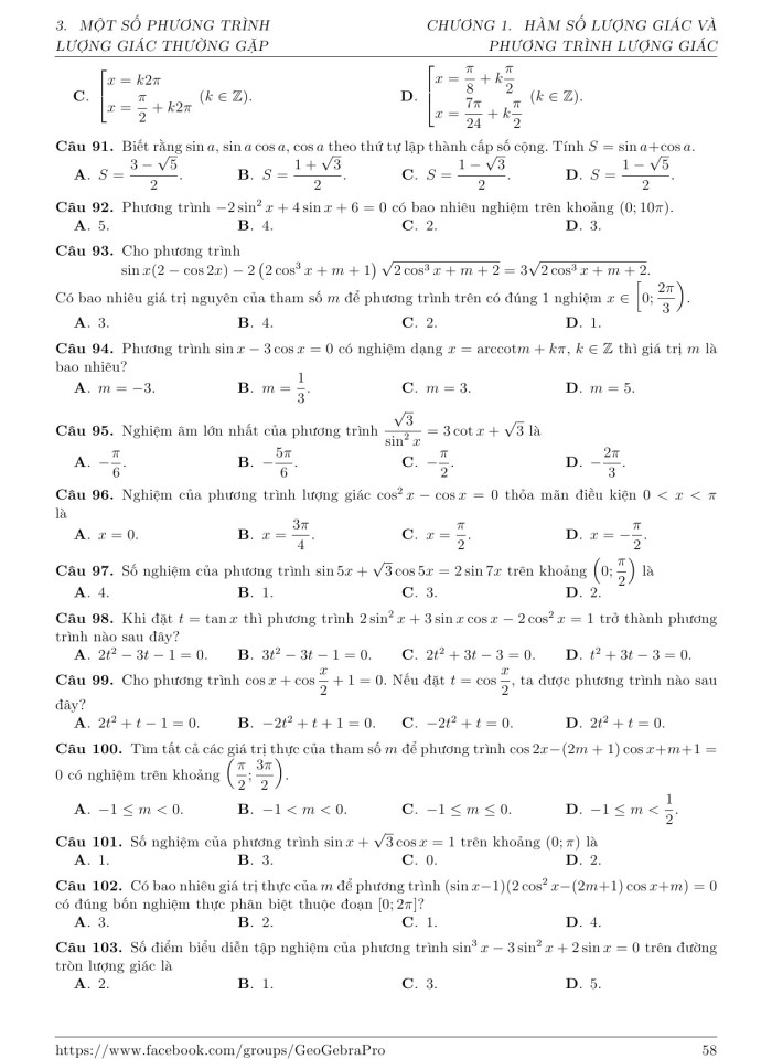 image for page Bộ trắc nghiệm toán 11