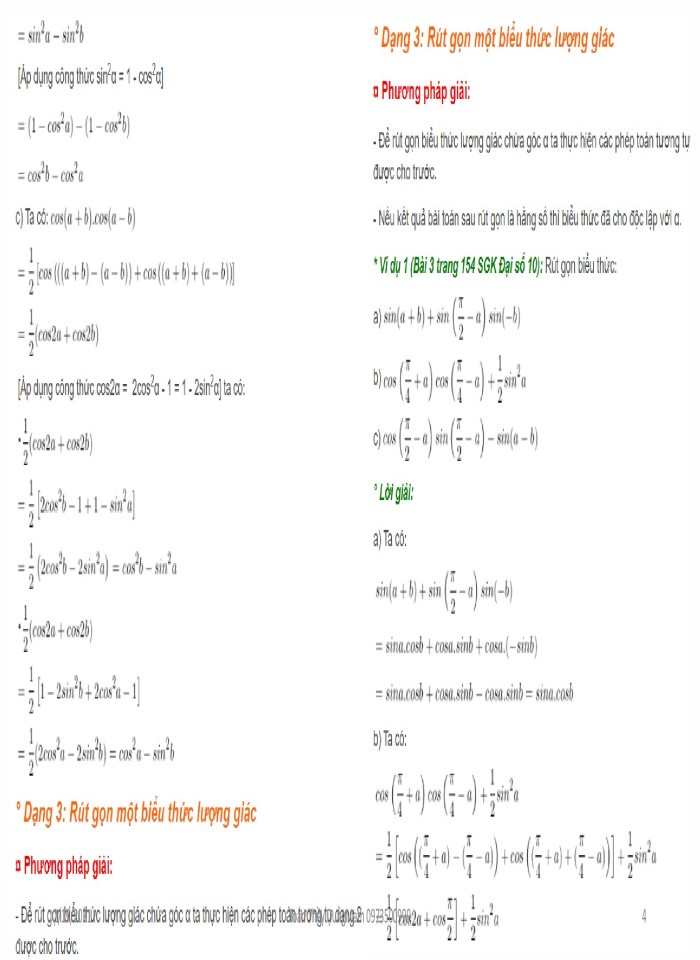image for page Các dạng bài tập toán lượng giác và phương pháp giải