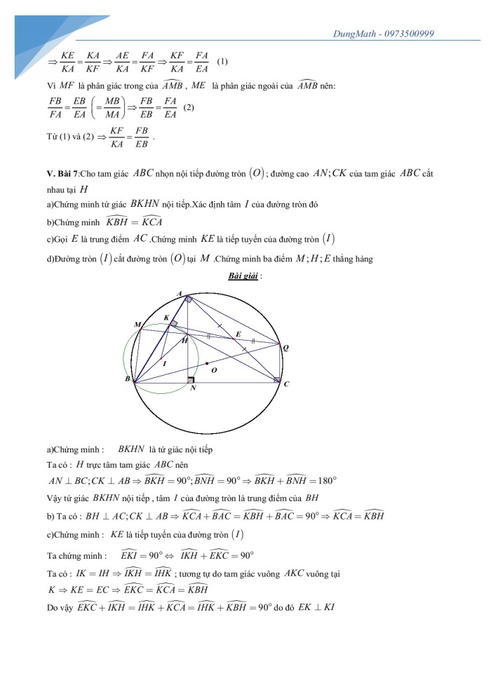 image for page Chùm bài toán hình học luyện thi vào lớp 10