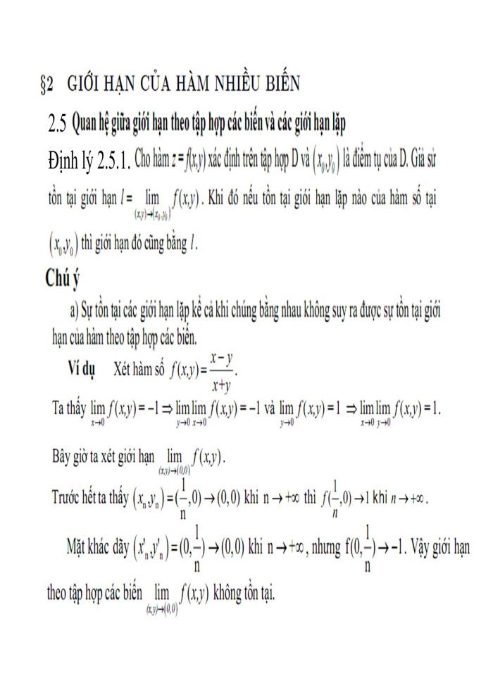 image for page Giới hạn của hàm nhiều biến