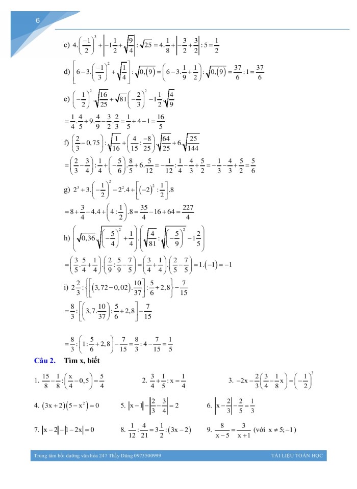 image for page Đề cương học kì 1 môn toán lớp 7