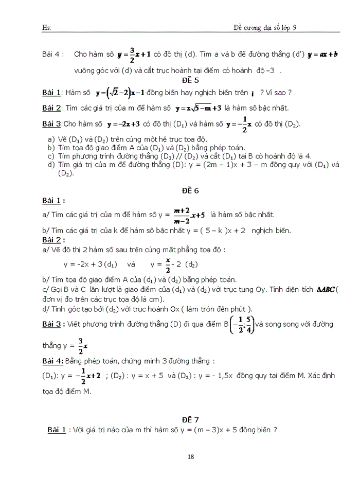 image for page Đề cương lớp 9