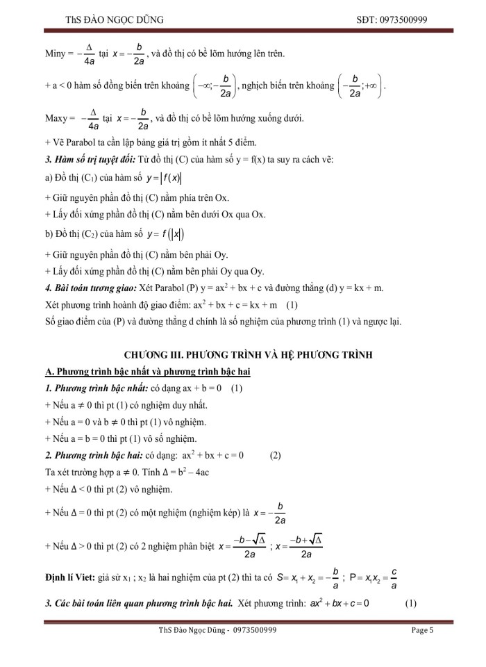 image for page Đề cương ôn tập môn toán