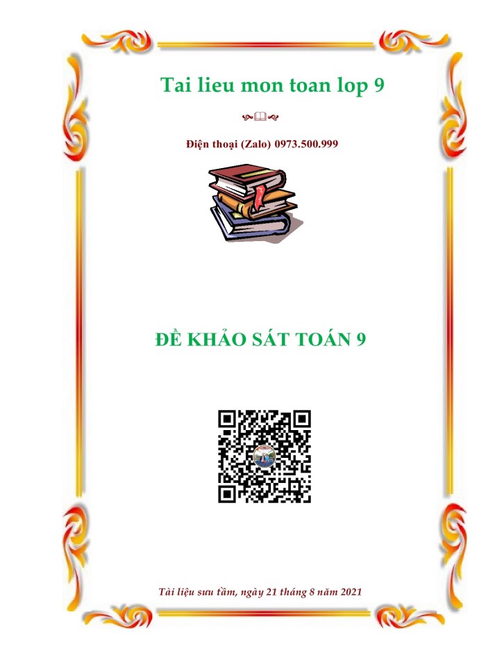 image for page Đề khảo sát toán 9