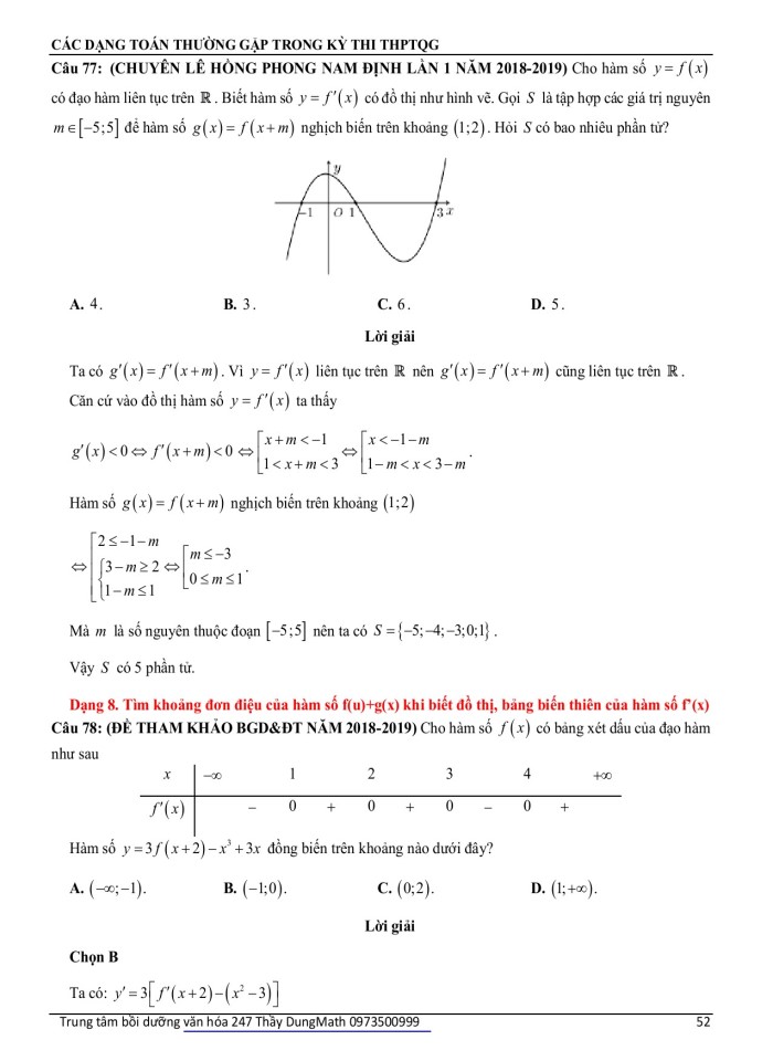 image for page Tính đơn điệu của hàm số
