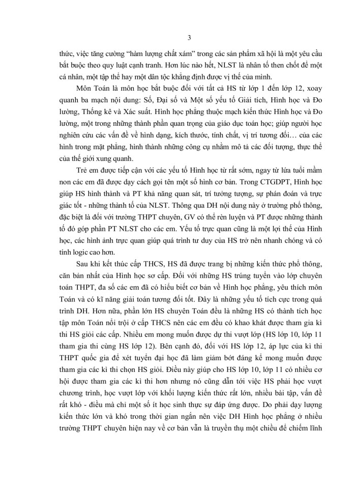 image for page Dạy học hình học phẳng theo hướng phát triển năng lực sáng tạo cho học sinh chuyên toán trung học phổ thông