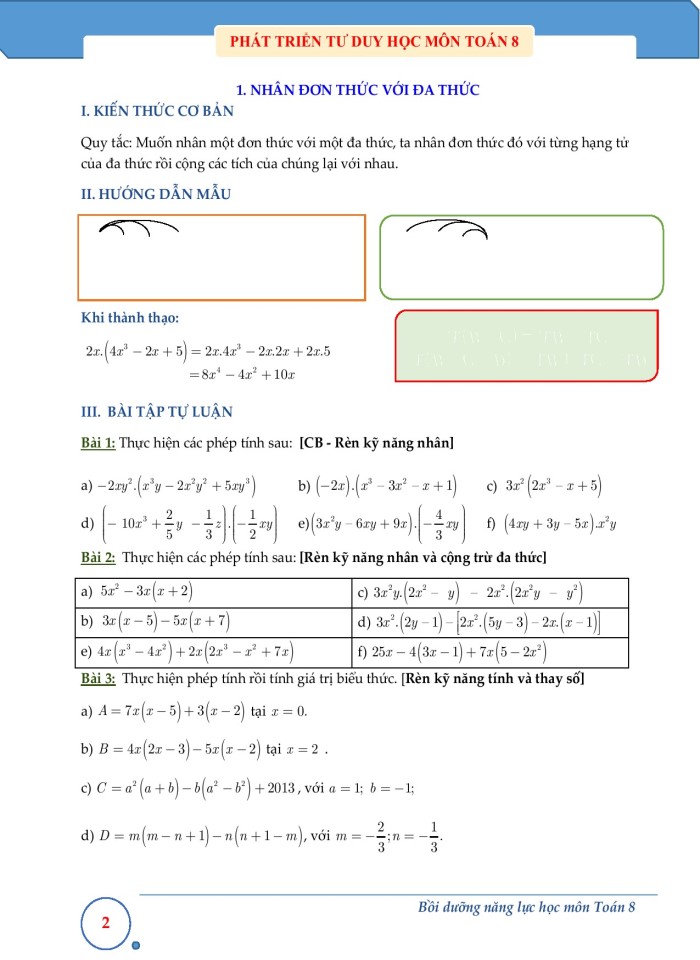 image for page Phép nhân và phép chia các đa thức