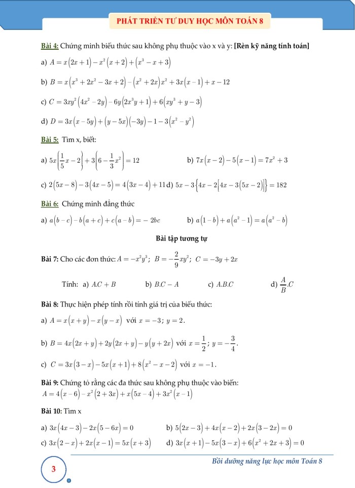 image for page Phép nhân và phép chia các đa thức