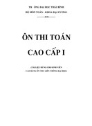 Ôn thi toán cao cấp I