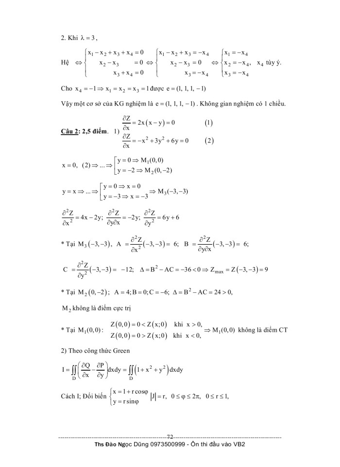image for page Đề cương ôn thi môn toán thi đầu vào văn bằng II