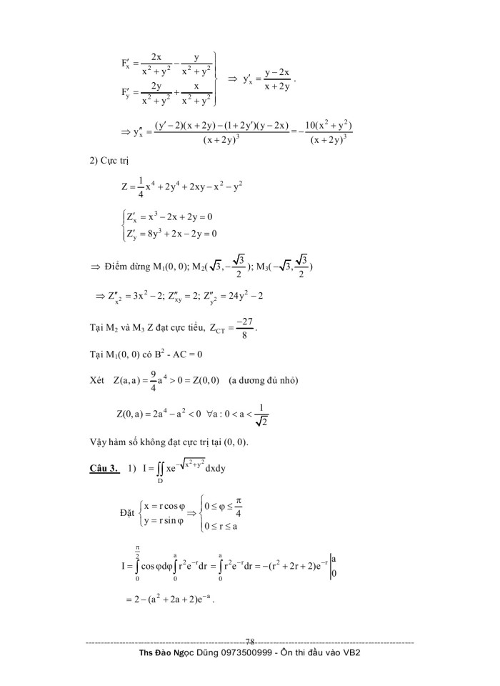 image for page Đề cương ôn thi môn toán thi đầu vào văn bằng II