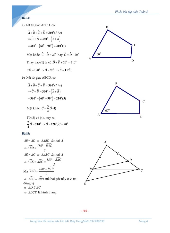 image for page Nhân đơn thức với đa thức – Nhân đa thức với đa thức Tứ giác – Hình thang