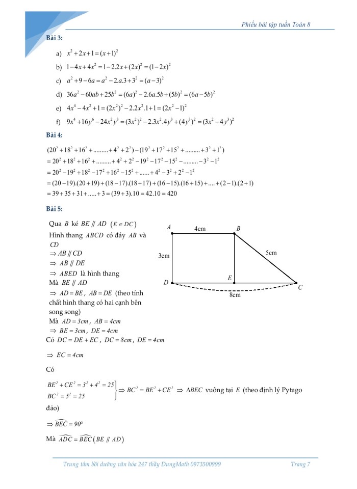 image for page Nhân đơn thức với đa thức – Nhân đa thức với đa thức Tứ giác – Hình thang