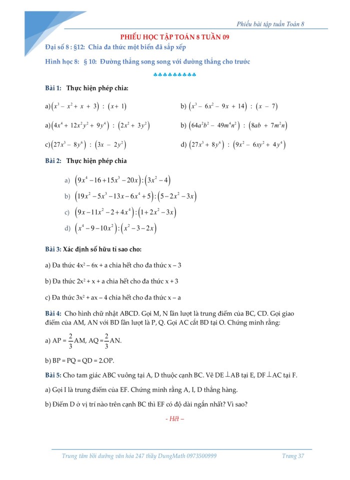 image for page Nhân đơn thức với đa thức – Nhân đa thức với đa thức Tứ giác – Hình thang
