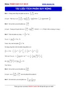 Tài liệu tích phân suy rộng