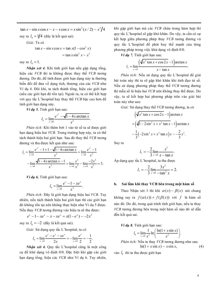 image for page Ứng dụng vô cùng bé tương đương tính giới hạn hàm số