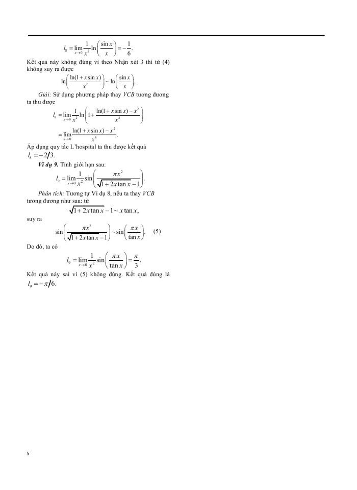 image for page Ứng dụng vô cùng bé tương đương tính giới hạn hàm số