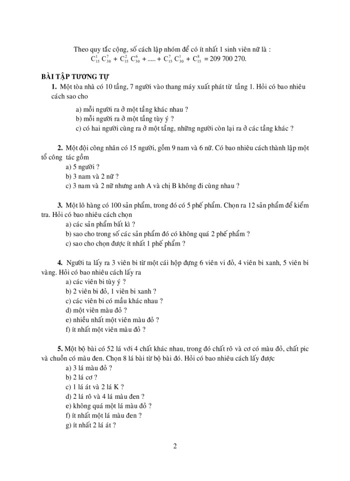 image for page Chỉnh hợp tổ hợp quy tắc nhân quy tắc cộng