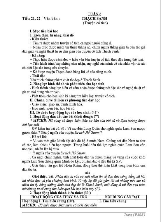 image for page Giáo án môn Văn học 6 năm học 2017-2018