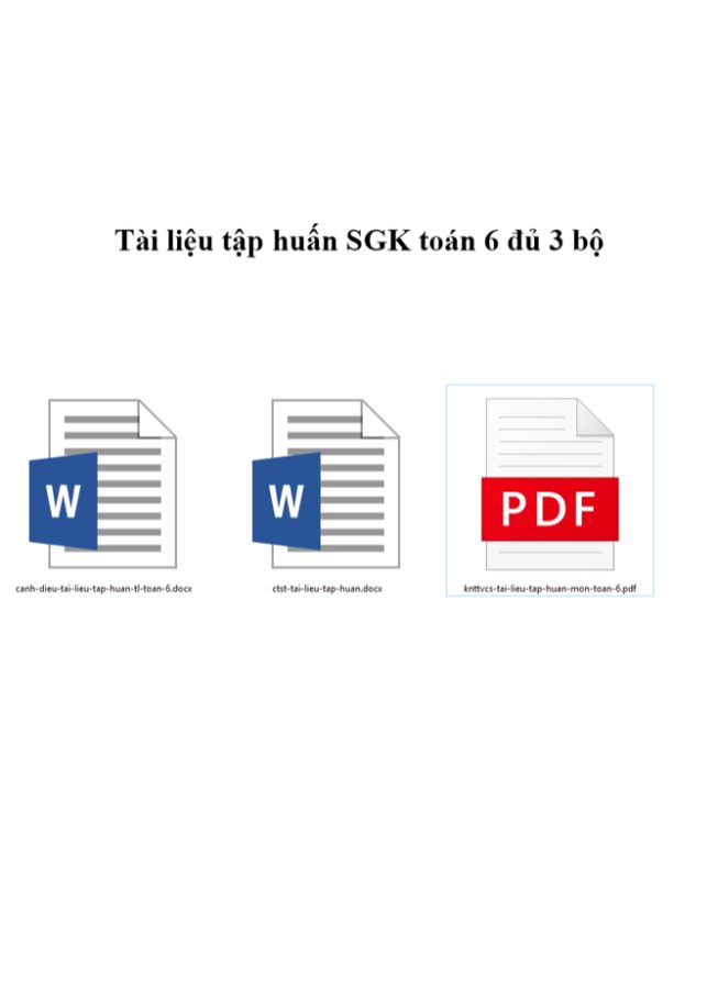 Tài liệu tập huấn sgk toán 6 đủ 3 bộ