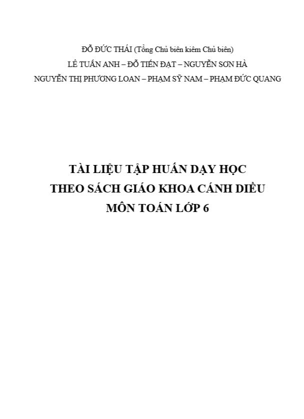 image for page Tài liệu tập huấn sgk toán 6 đủ 3 bộ