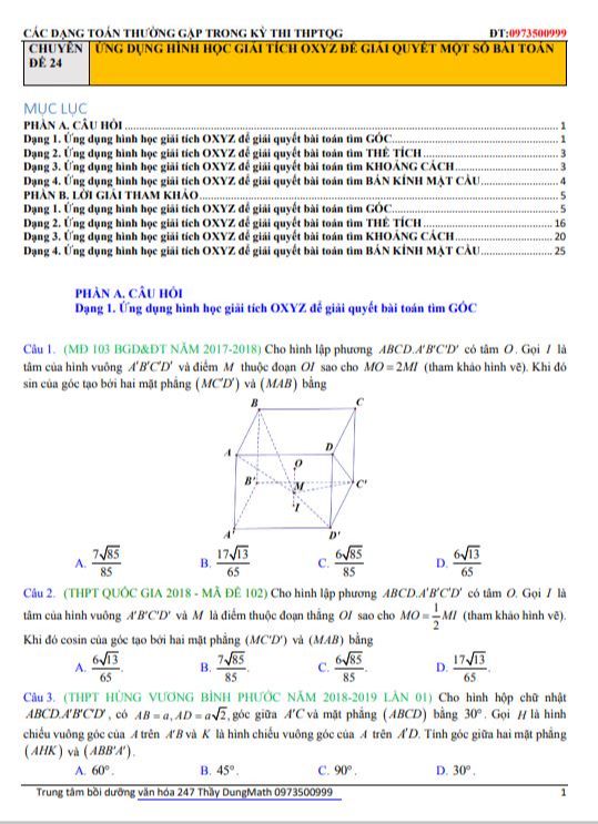 image for page Bộ 55 tài liệu ôn tập và đề thi THPTQG môn Toán 2020-2021 