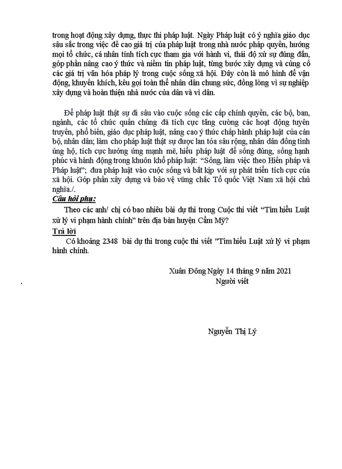 image for page Tìm hiểu luật xử lý vi phạm hành chính”trên địa bàn huyện Cẩm Mỹ