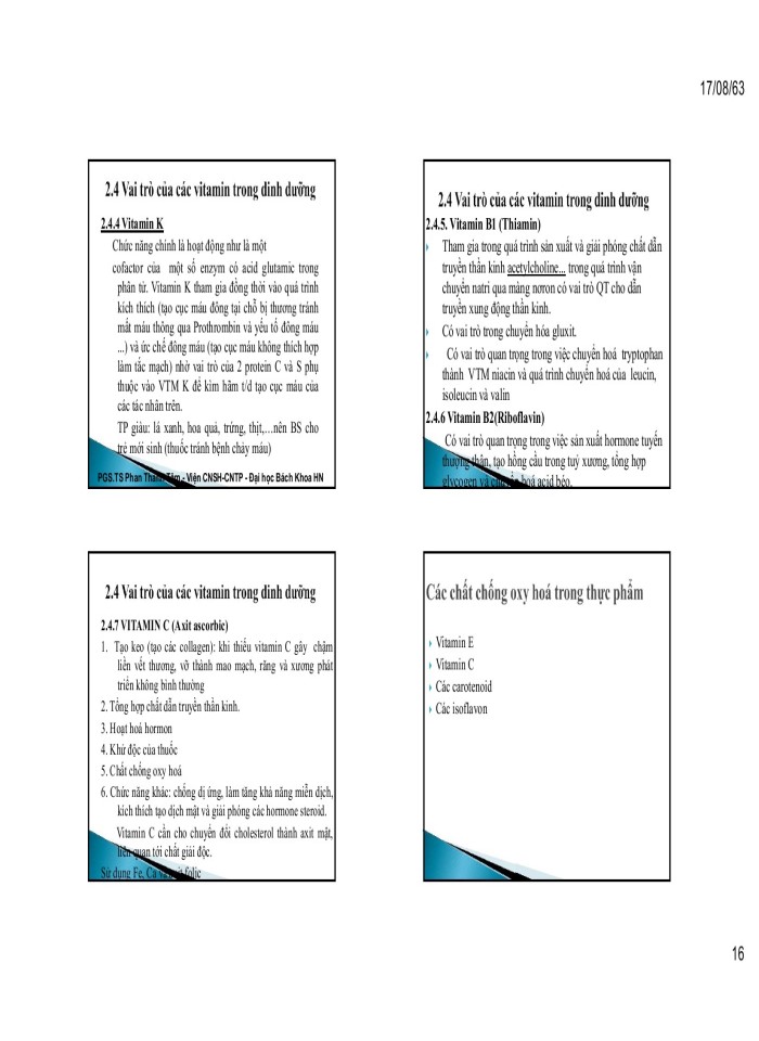 image for page Các chất dinh dưỡng và vai trò của chúng trong dinh dưỡng