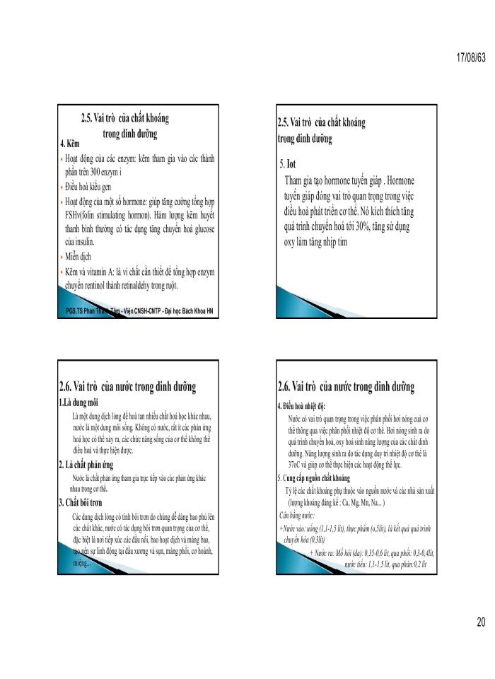 image for page Các chất dinh dưỡng và vai trò của chúng trong dinh dưỡng