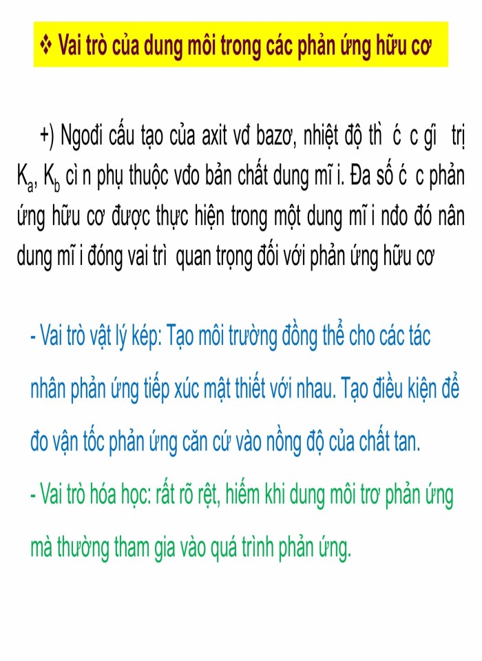 image for page Tính axit - bazơ của hợp chất hữu cơ