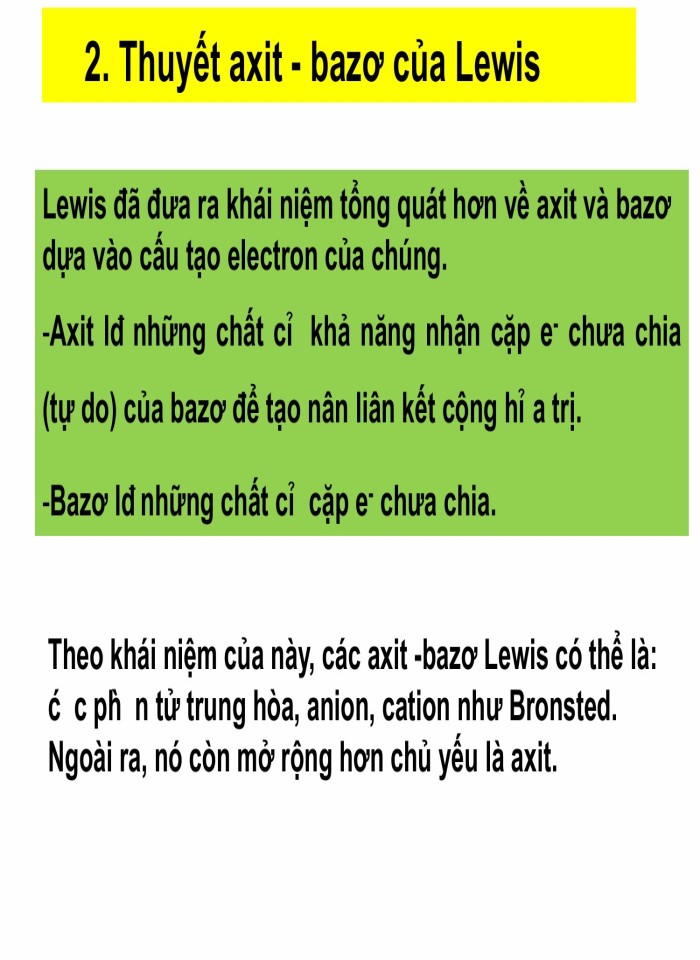 image for page Tính axit - bazơ của hợp chất hữu cơ