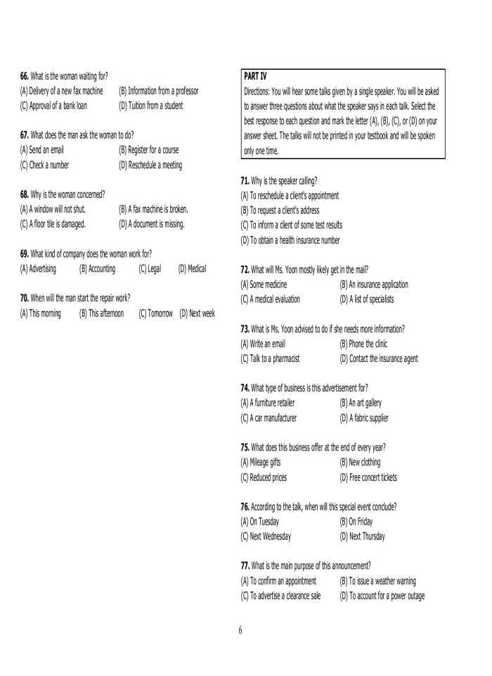 image for page Bài kiểm tra toeic test 10