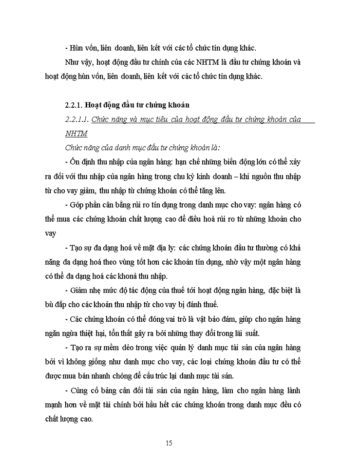 image for page Nâng cao hiệu quả hoạt động đầu tư tài chính của các Ngân hàng thương mại Nhà nước