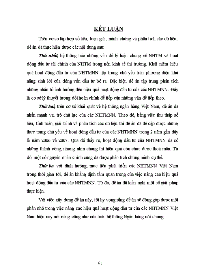 image for page Nâng cao hiệu quả hoạt động đầu tư tài chính của các Ngân hàng thương mại Nhà nước